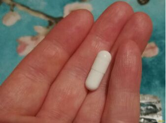 Vermixin capsule is white in color and small in size